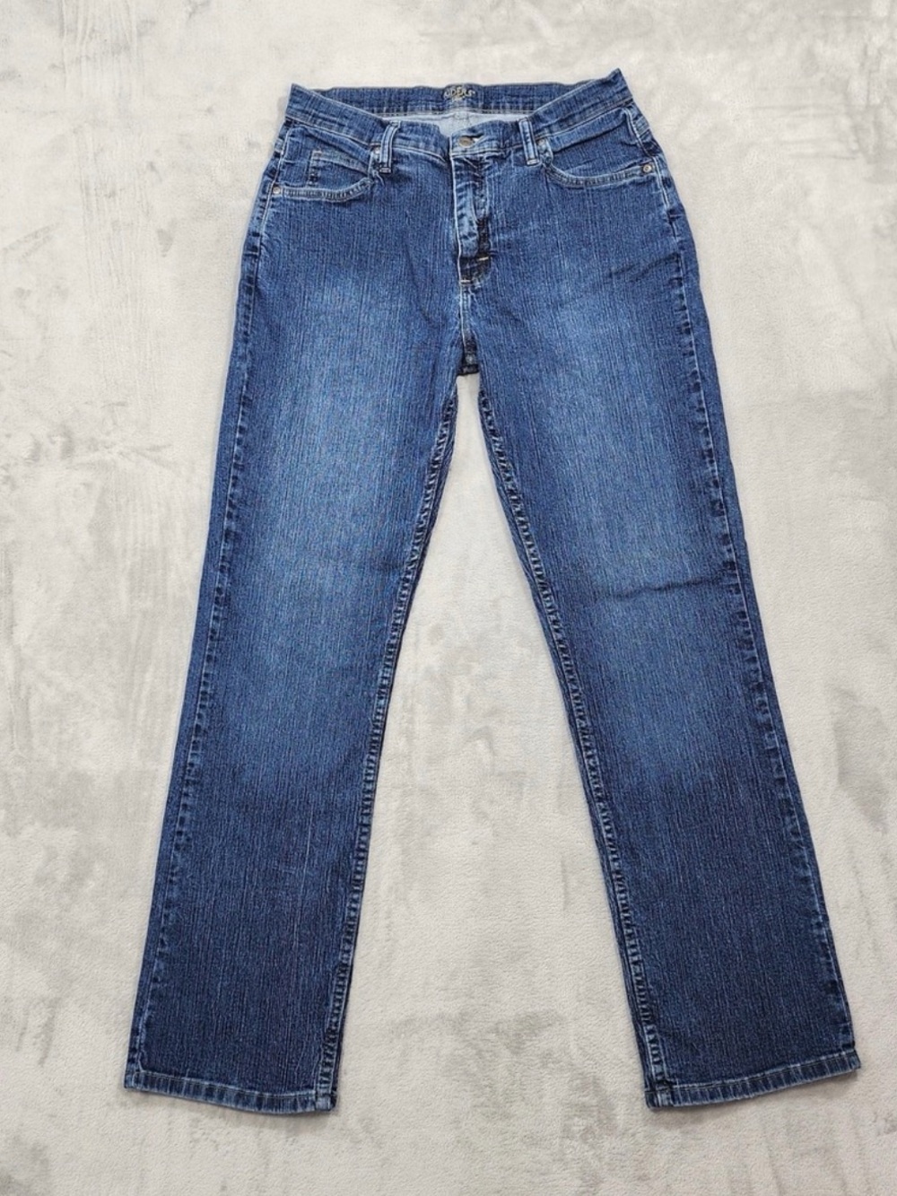 Riders By Lee Jeans Womens 12 Blue Mid Rise Straight Leg Stretch Denim Casual